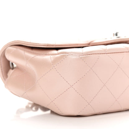 Chanel Metallic Lambskin Quilted Extra Mini Rectangular Flap Pink 9 of 15