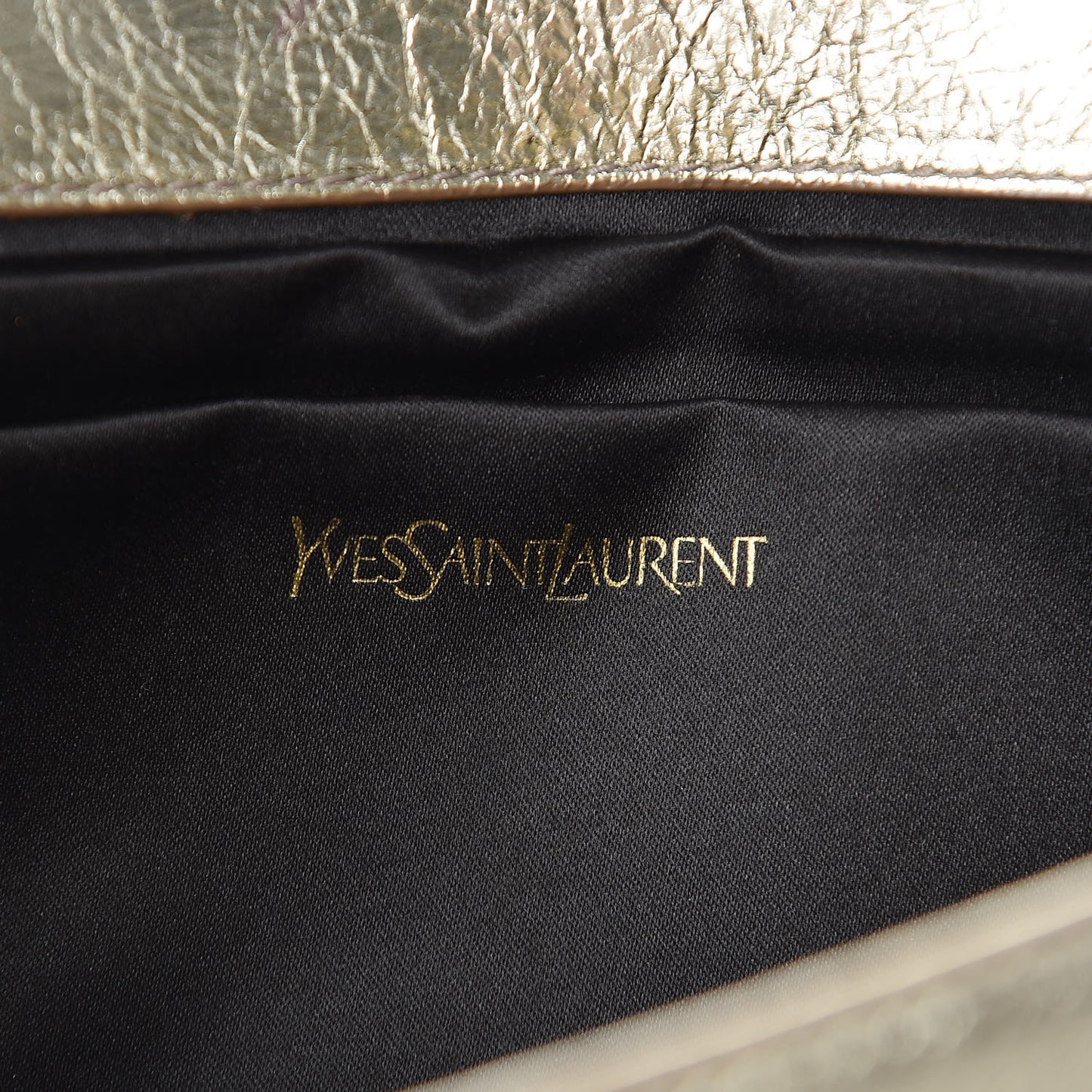 Metallic Calfskin Monogram Large Belle De Jour Clutch Gold