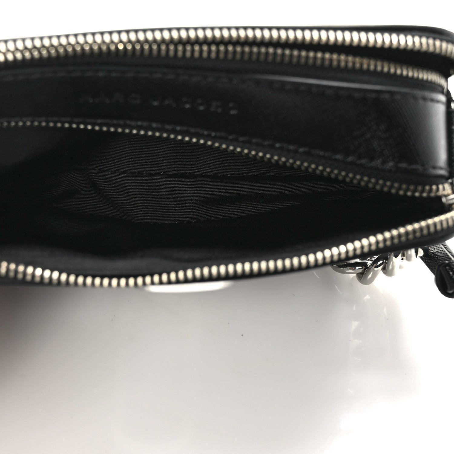 Marc Jacobs X Bloomingdales 150th Anniversary Saffiano Small Snapshot Camera Bag Black White 6 of 13