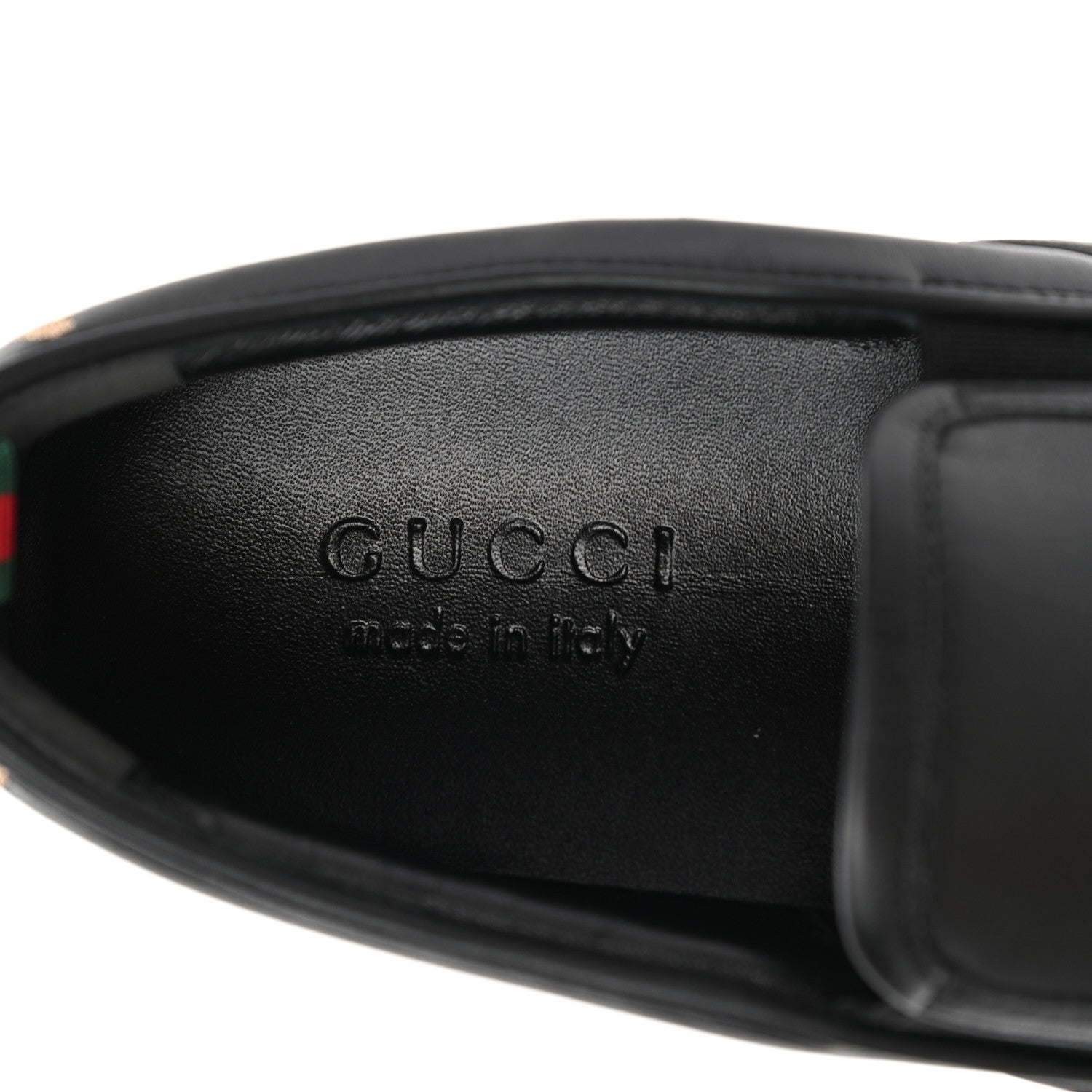 Gucci Calfskin Miro Soft Bee Star Embroidered Mens Dublin Slip On Sneakers 6.5 Black 7 of 9