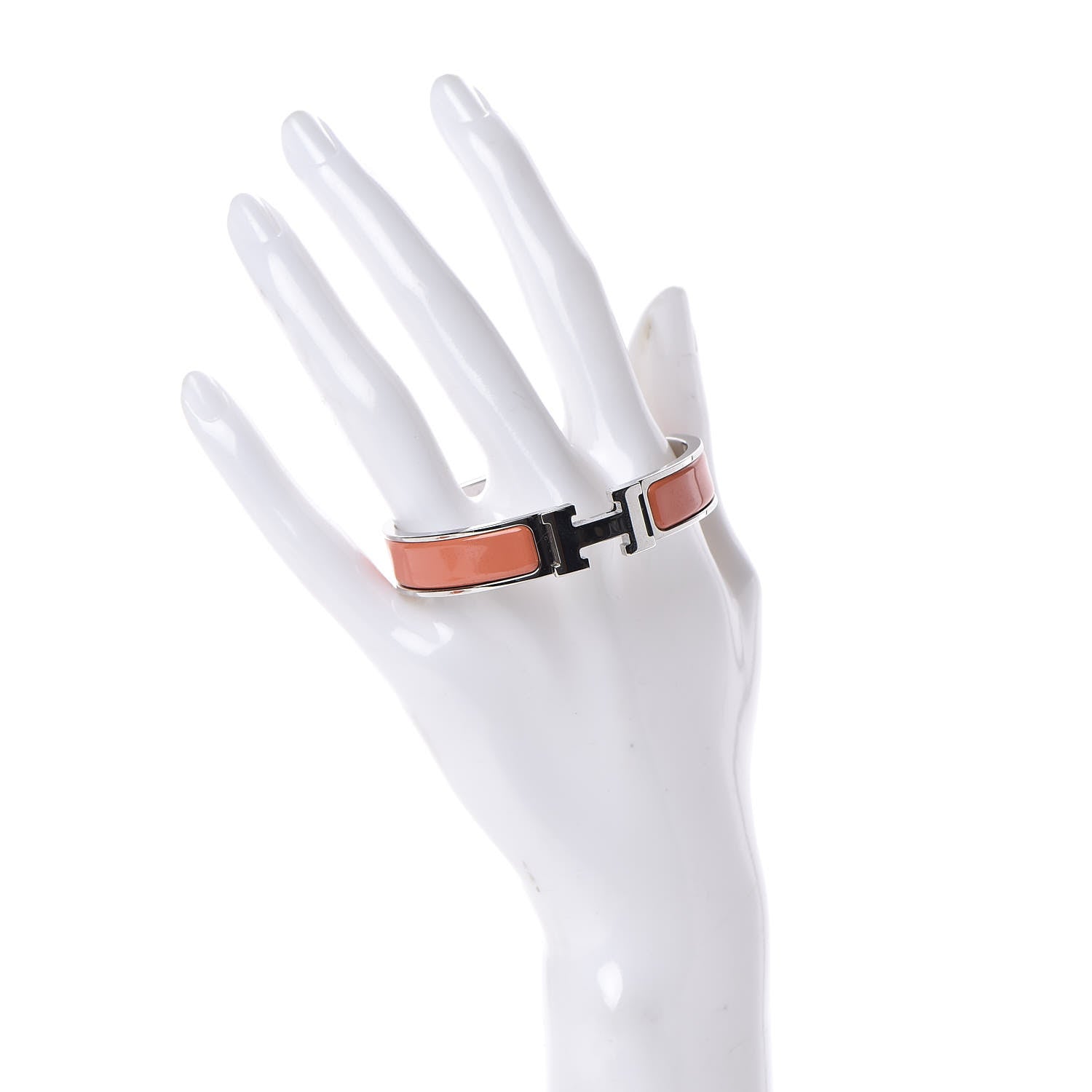 Hermes Enamel Narrow Clic Clac H Bracelet PM Mango 2 of 5