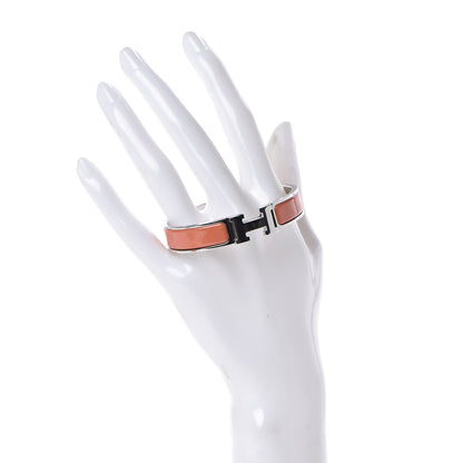 Hermes Enamel Narrow Clic Clac H Bracelet PM Mango 2 of 5