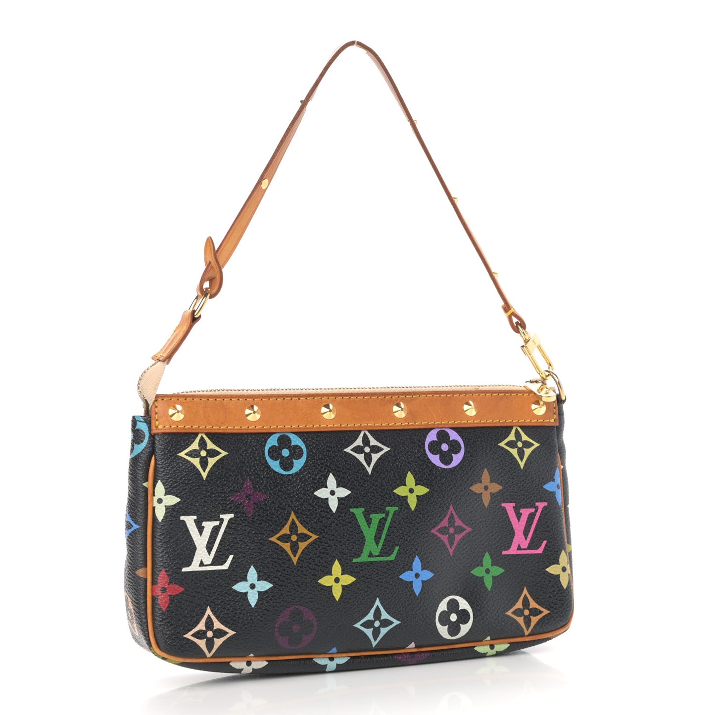 Monogram Multicolor Pochette Accessories Black