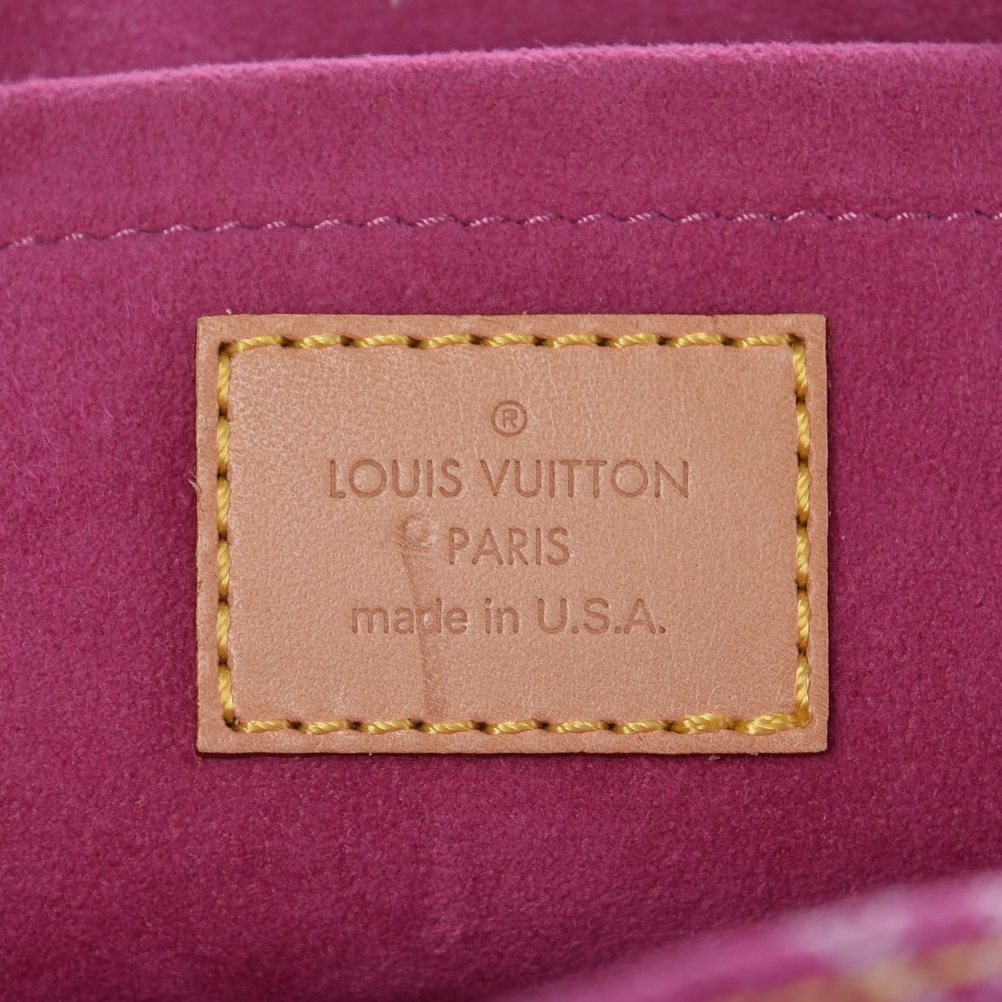 Monogram Denim Mini Pleaty Fuchsia