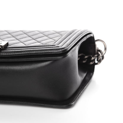Chanel Lambskin Quilted Medium Boy Flap Black 9 of 10