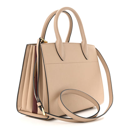 Prada Saffiano City Calfskin Bibliothèque Top Handle Cammeo Granato 3 of 10