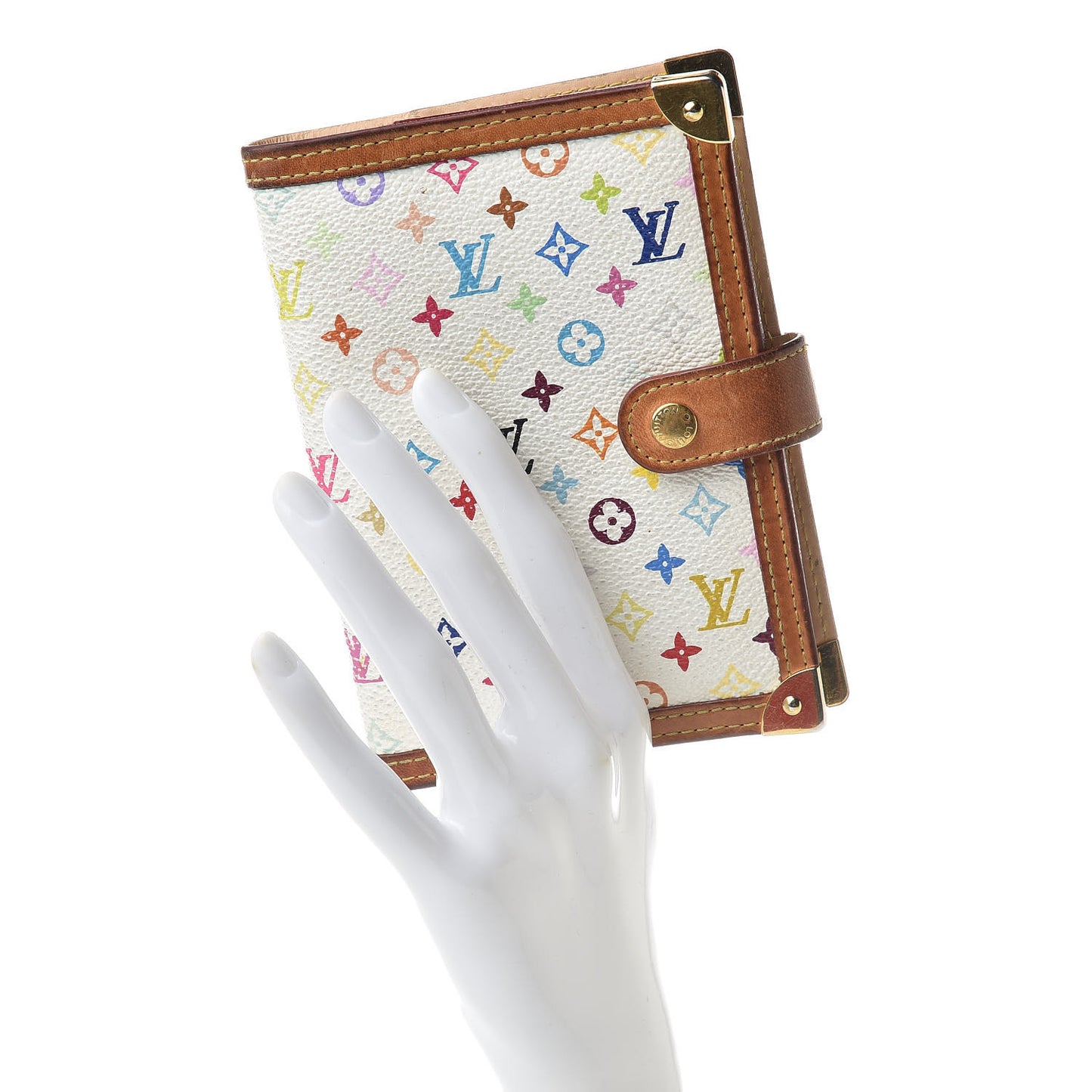 Monogram Multicolor Small Ring Agenda Cover White