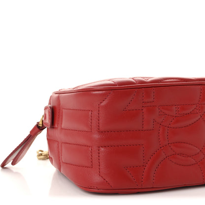 Salvatore Ferragamo Calfskin Quilted Gancini Camera Bag Red 8 of 9