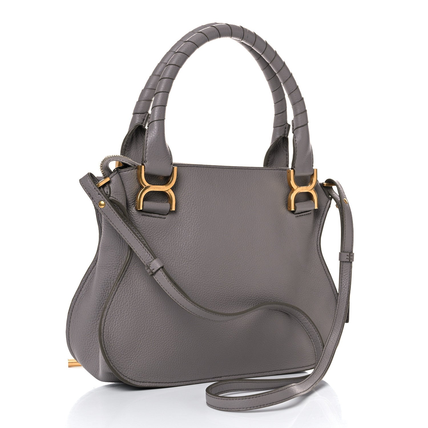 Chloe Calfskin Small Marcie Satchel Cashmere Grey 3 of 12