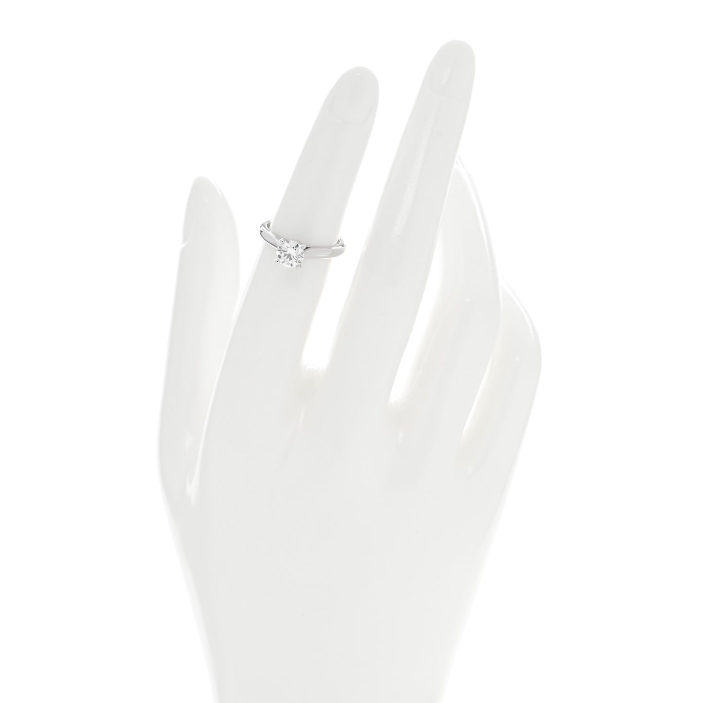 Platinum Diamond .71ct Solitaire 1895 Engagement Ring 49 4.75