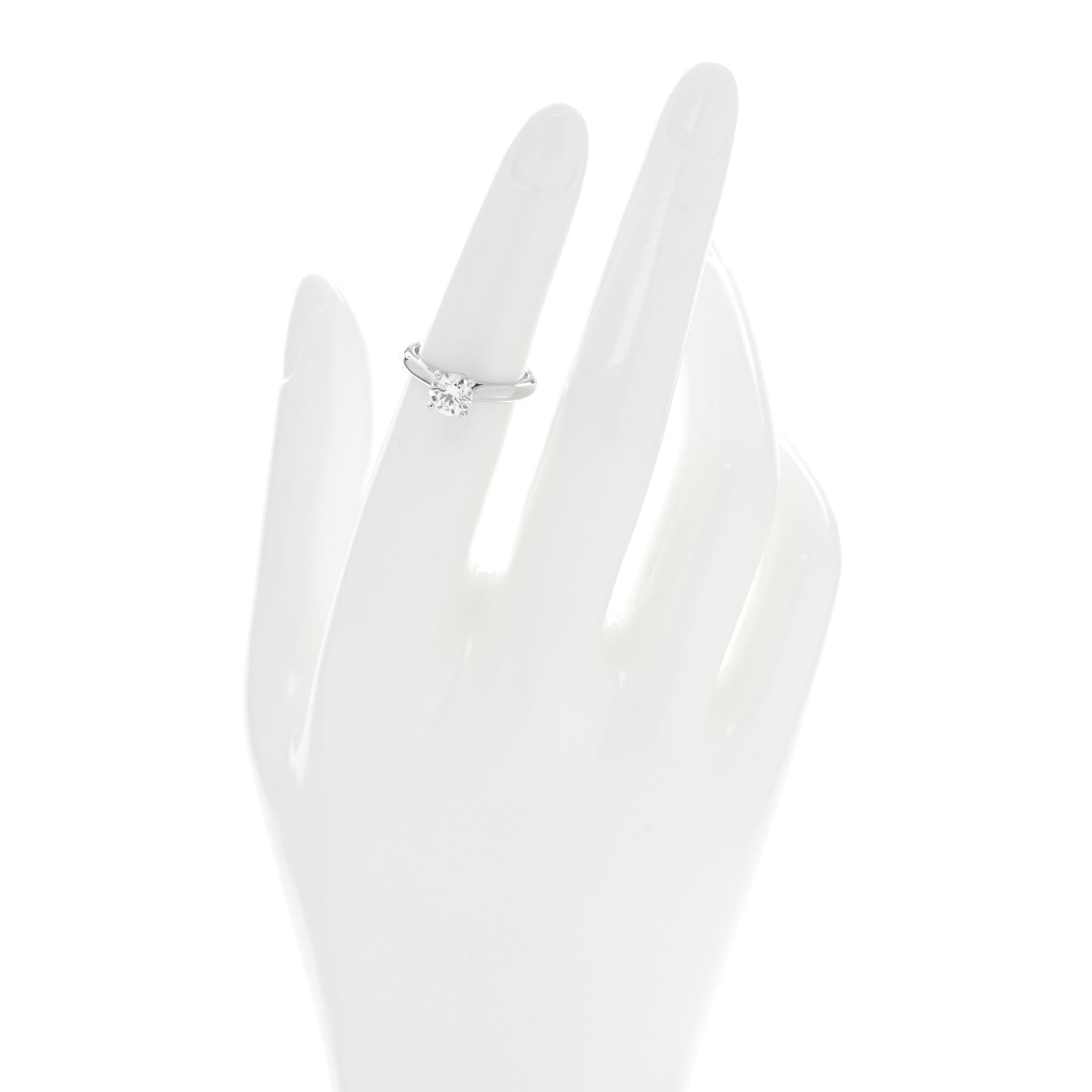 Cartier Platinum Diamond .71ct Solitaire 1895 Engagement Ring 49 4.75 2 of 5