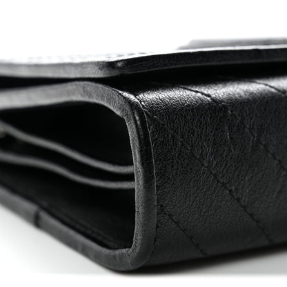 Gucci Sakai Be Green Calfskin Diagonal Stitched Blondie Wallet on Chain Black 23 of 34