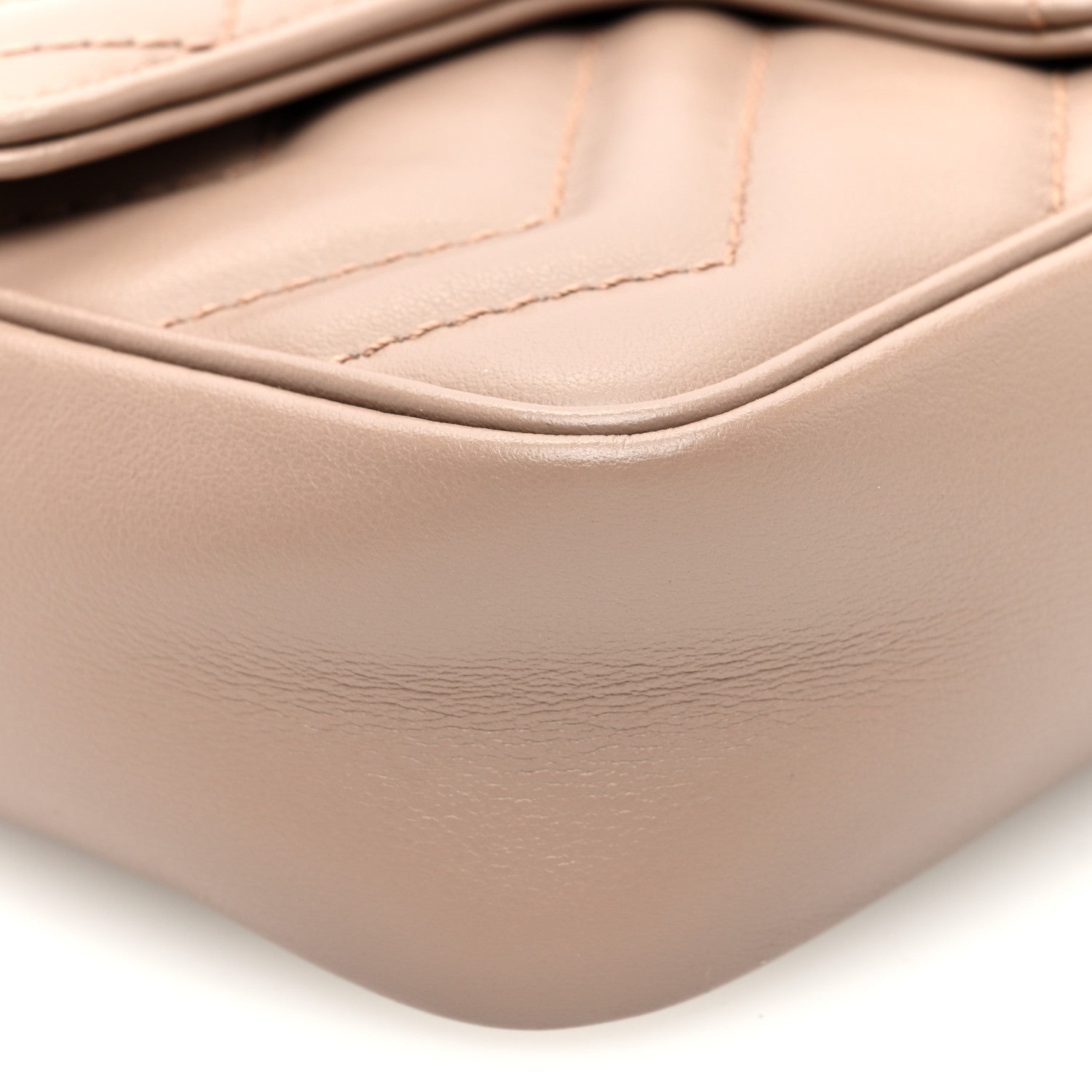 Gucci Calfskin Matelasse Super Mini GG Marmont Shoulder Bag Porcelain Rose 9 of 10