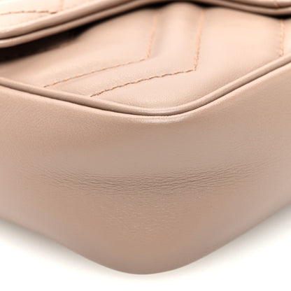 Gucci Calfskin Matelasse Super Mini GG Marmont Shoulder Bag Porcelain Rose 9 of 10