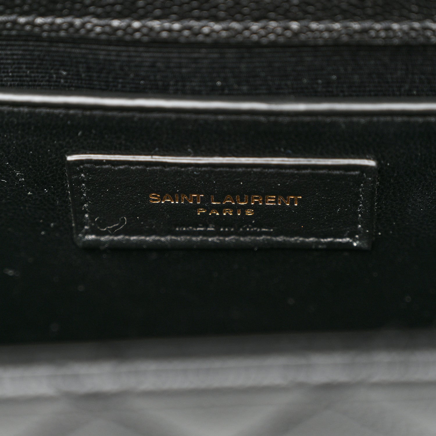 Saint Laurent Grain De Poudre Textured Mixed Matelasse Triquilt Medium Monogram Satchel Black 6 of 11