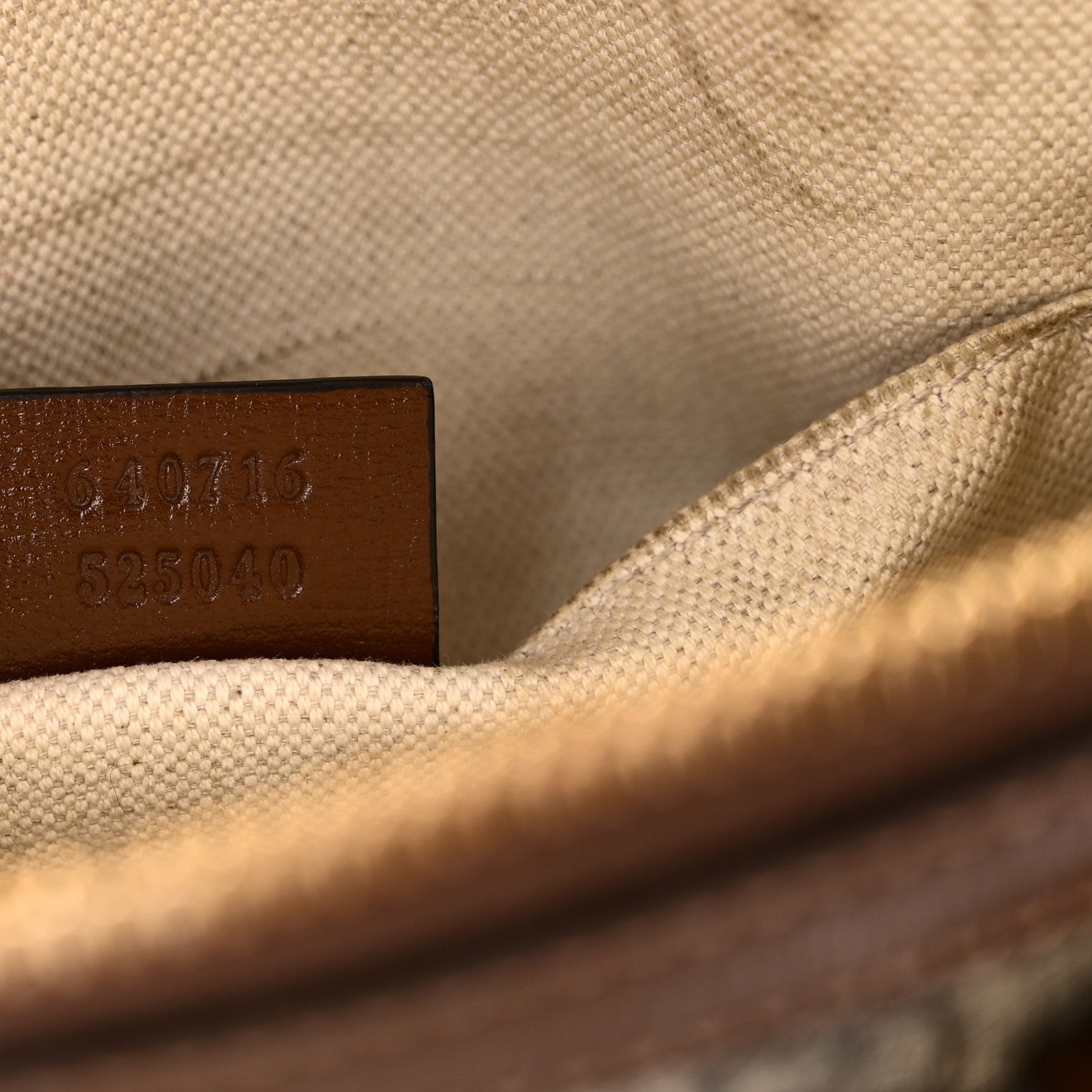 Gucci GG Supreme Monogram Azalea Calfskin Mini Horsebit 1955 Top Handle Bag Beige Ebony Brown Sugar 7 of 13