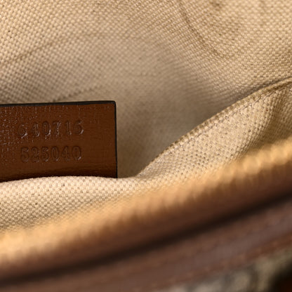 Gucci GG Supreme Monogram Azalea Calfskin Mini Horsebit 1955 Top Handle Bag Beige Ebony Brown Sugar 7 of 13