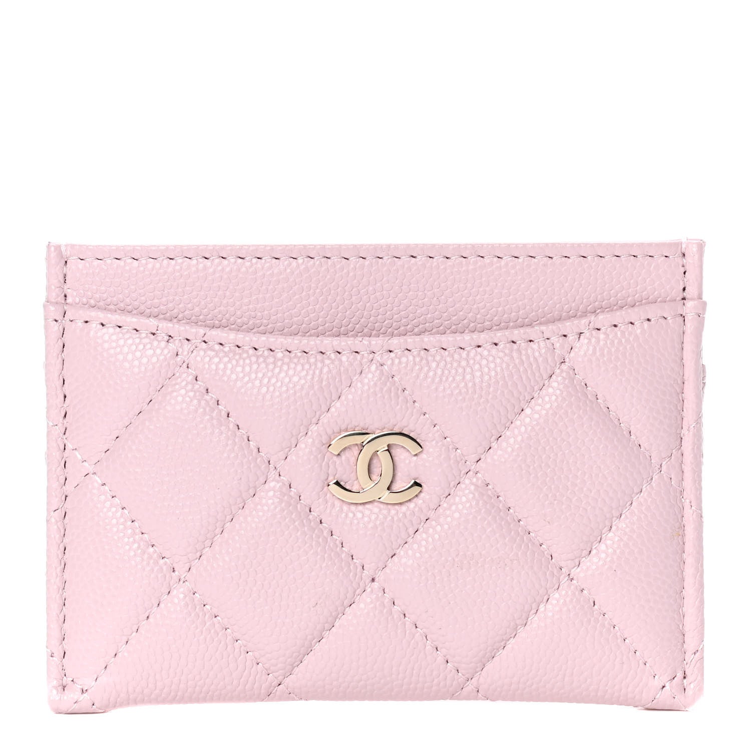 Chanel Caviar Quilted Card Holder Light Pink 1 of 5