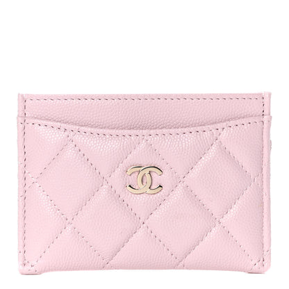 Chanel Caviar Quilted Card Holder Light Pink 1 of 5
