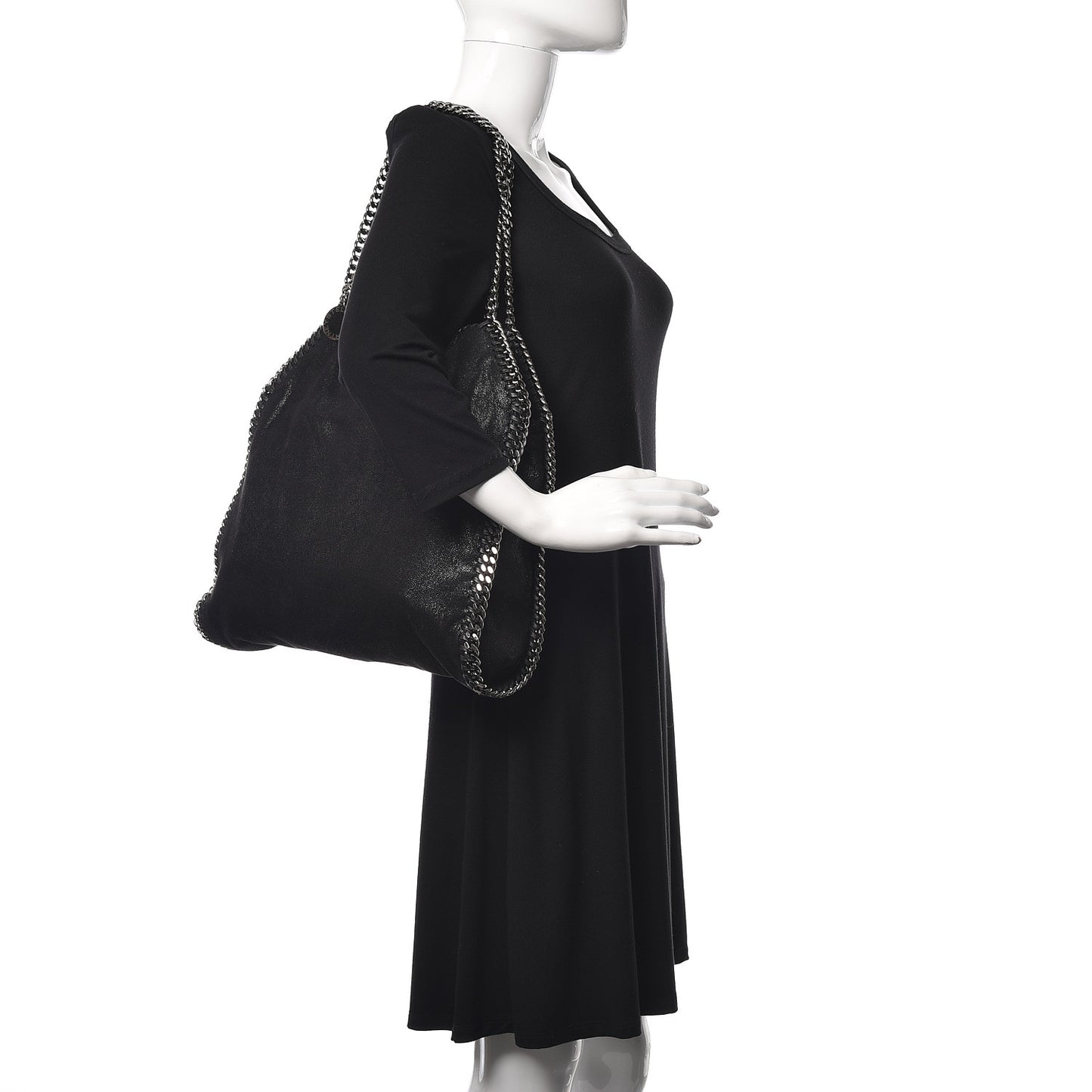 Shaggy Deer Small Falabella Tote Black