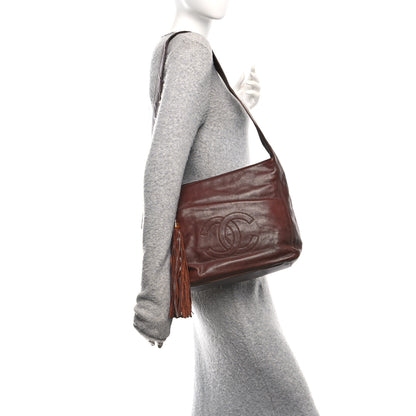 Chanel Lambskin CC Tassel Shoulder Bag Brown 2 of 10