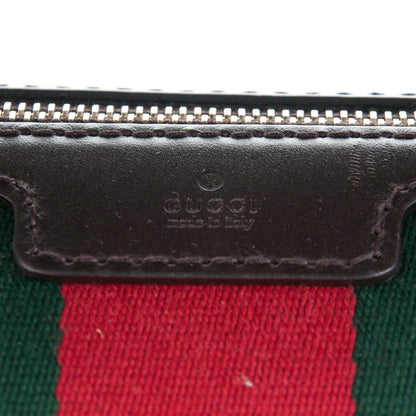 Gucci Monogram Vintage Web Medium Boston Dark Brown 6 of 8