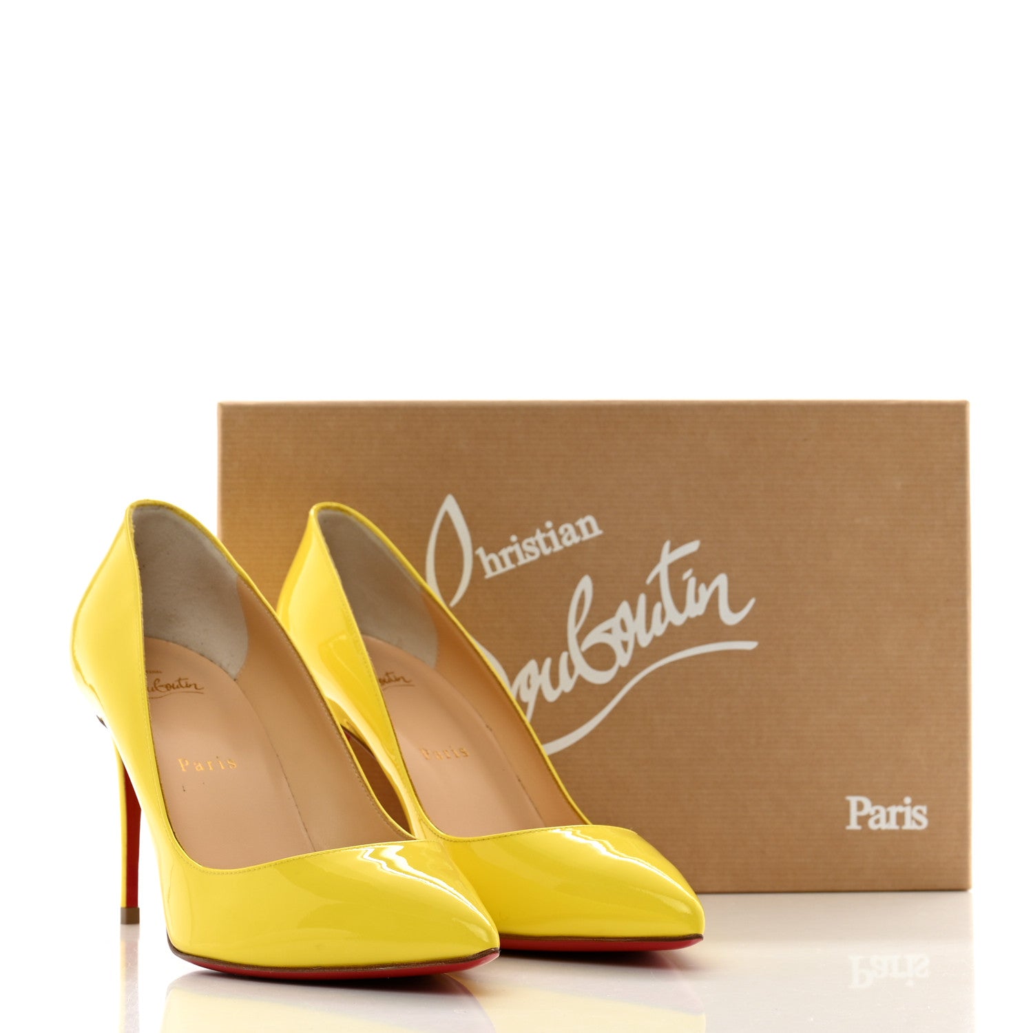 Christian Louboutin Patent Pigalle Follies 100 Pumps 38.5 Sun 8 of 8