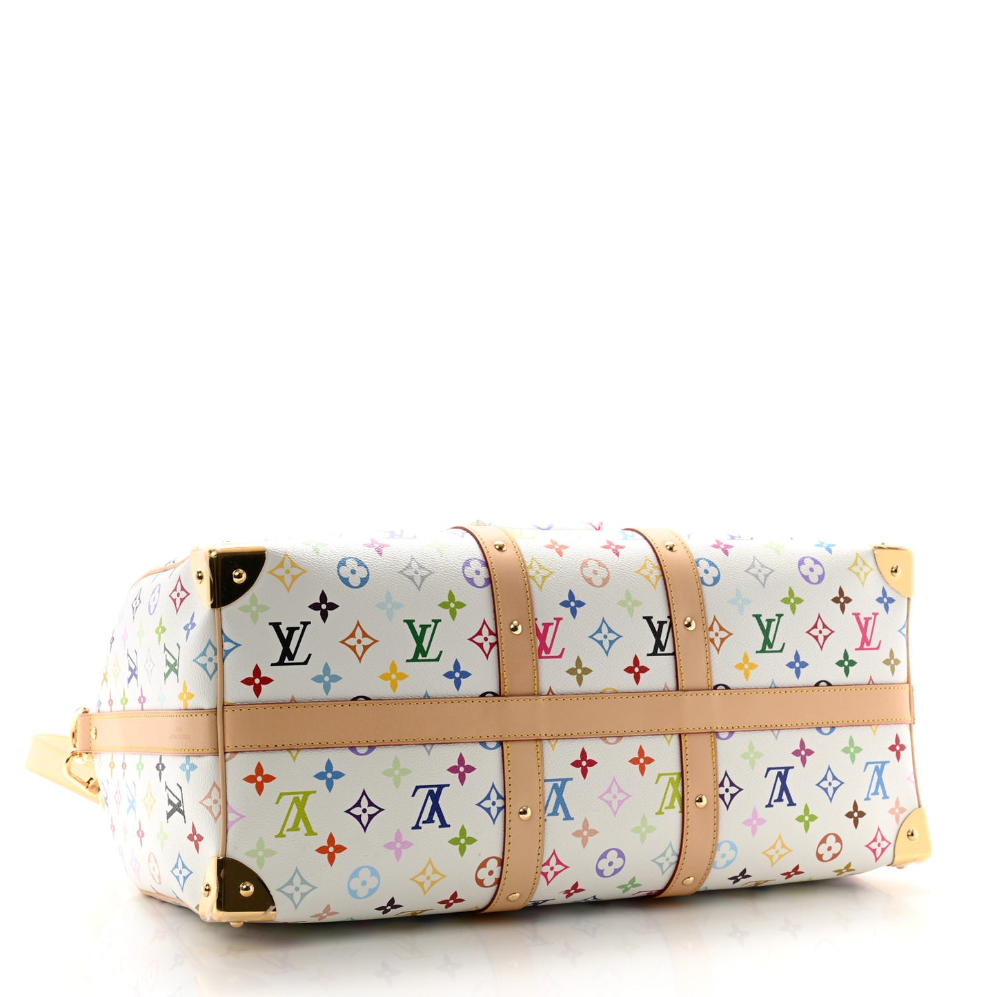 LV X TM Monogram Multicolor Keepall Bandouliere 45 White