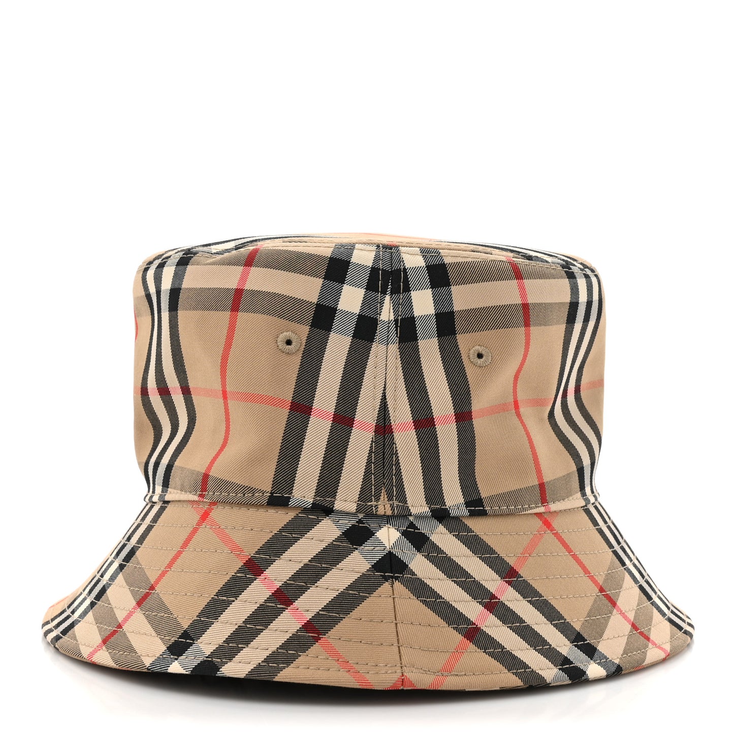 Technical Cotton Vintage Check Bucket Hat L Archive Beige