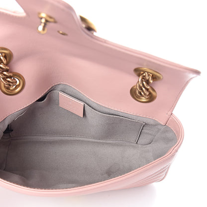 Gucci Calfskin Matelasse Mini GG Marmont Shoulder Bag Perfect Pink 5 of 9