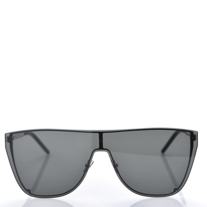 Saint Laurent SL1-B Mask Sunglasses Black Silver 3 of 7