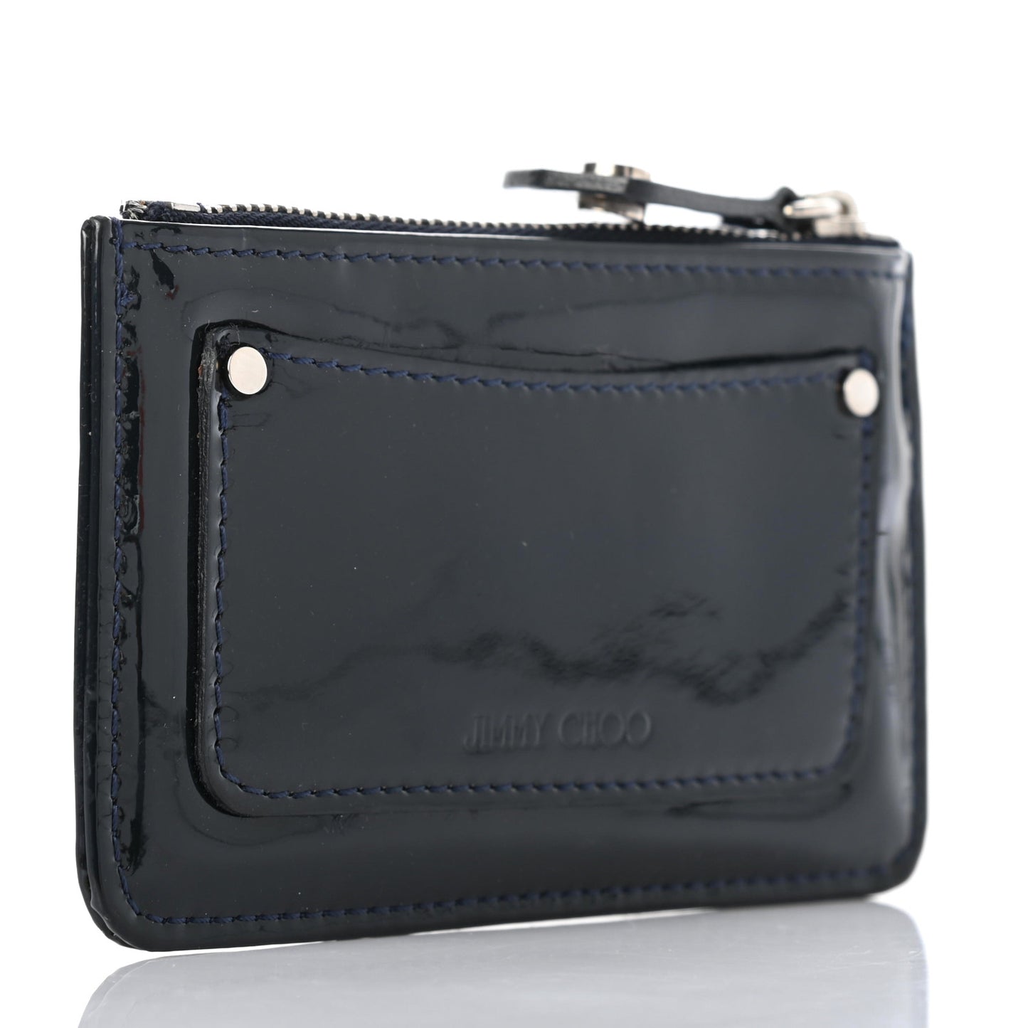 Patent Nancy Star Studded Key Pouch Navy Blue