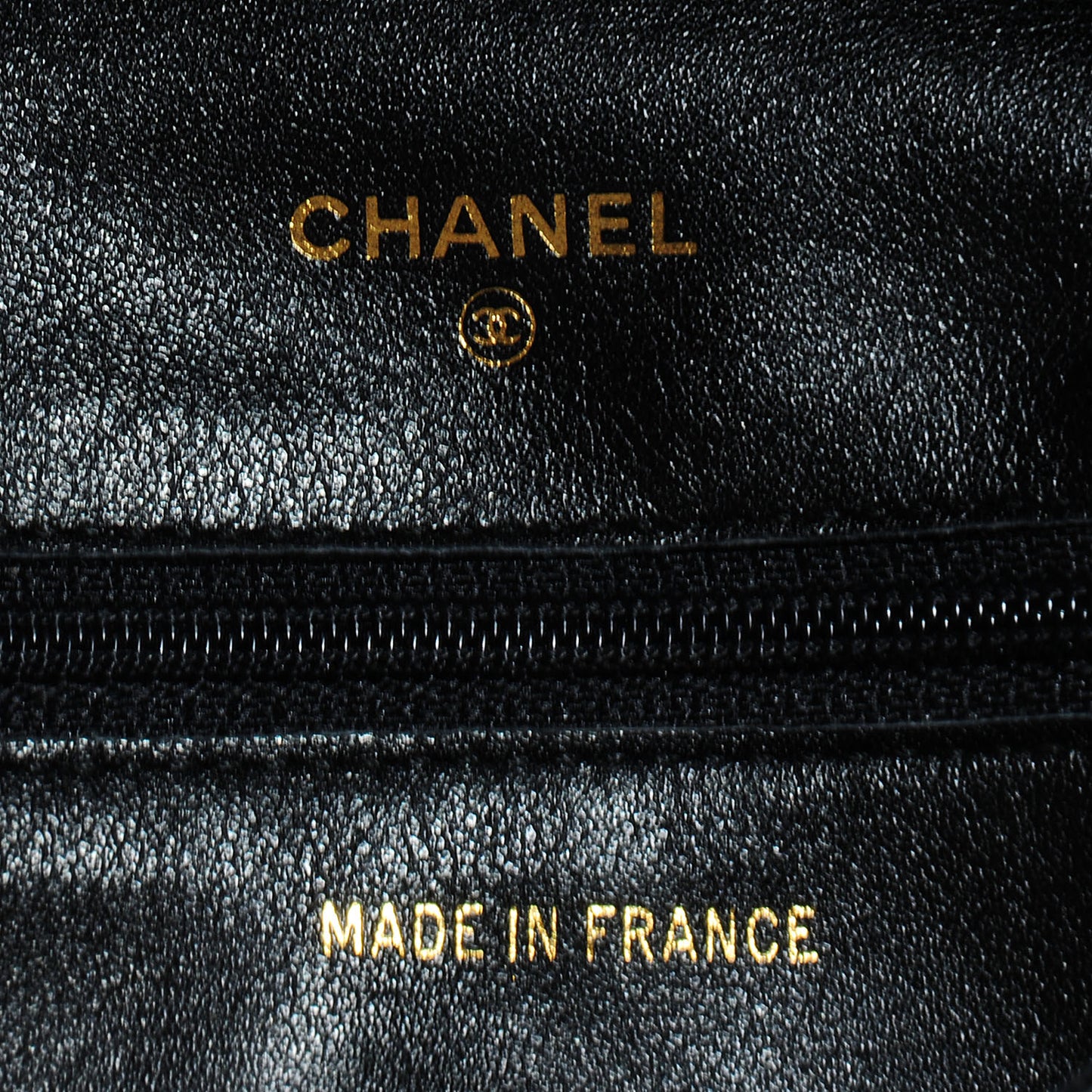 Leather Diamond Stitch Compact Wallet Black