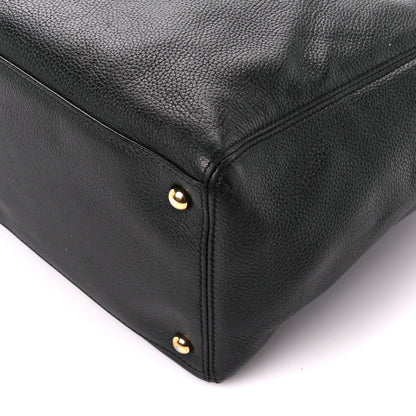 Chanel Calfskin Cerf Executive Shopper Tote Black 10 of 10