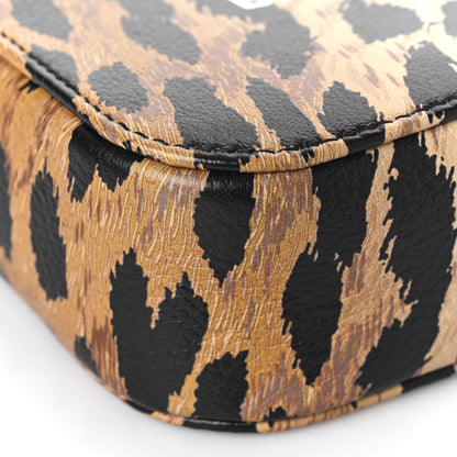 Balenciaga Calfskin Printed Leopard XS Everyday Camera Bag Beige White 7 of 8