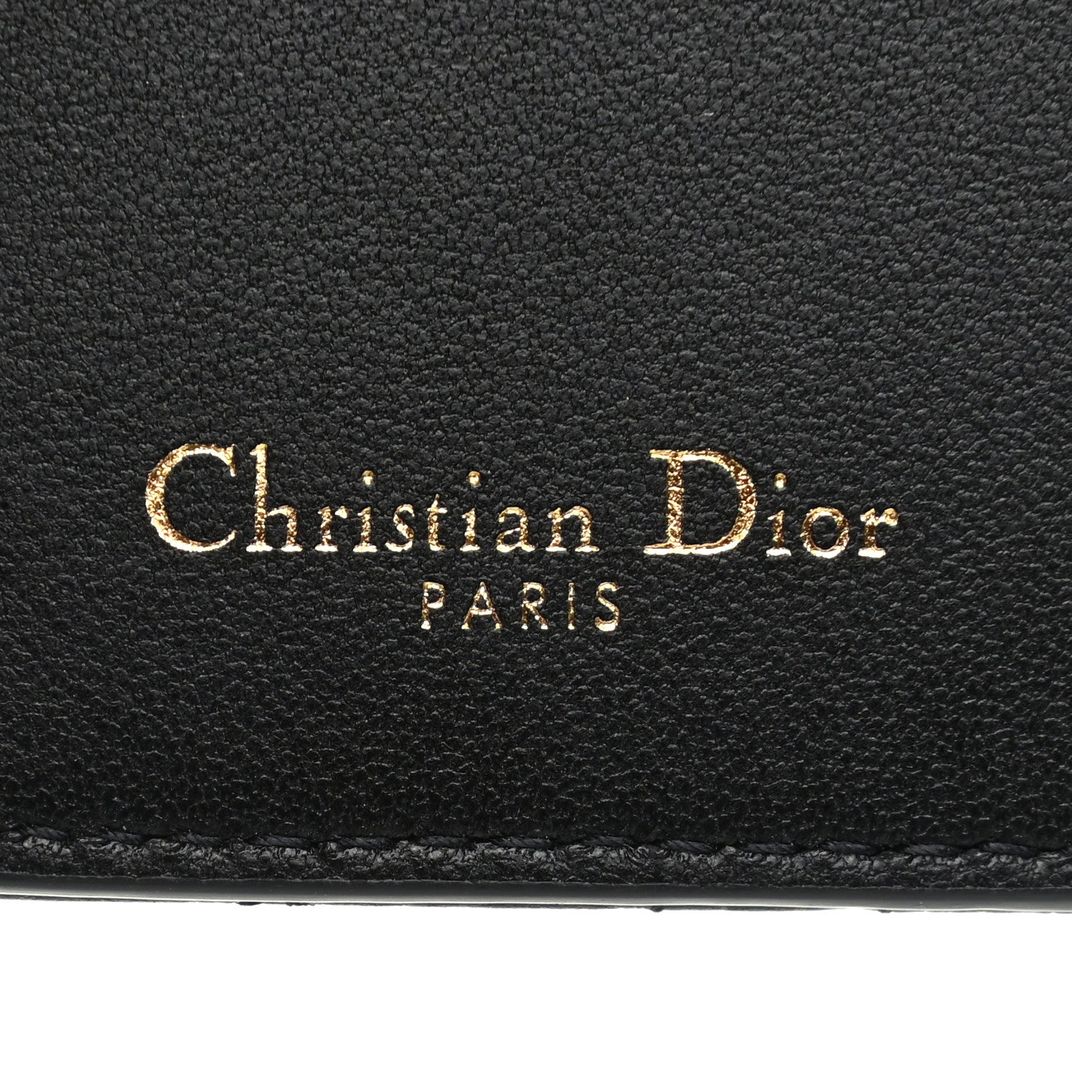 Christian Dior Grained Calfskin Supple Cannage Caro Scarlet Zipped Wallet Black 6 of 8
