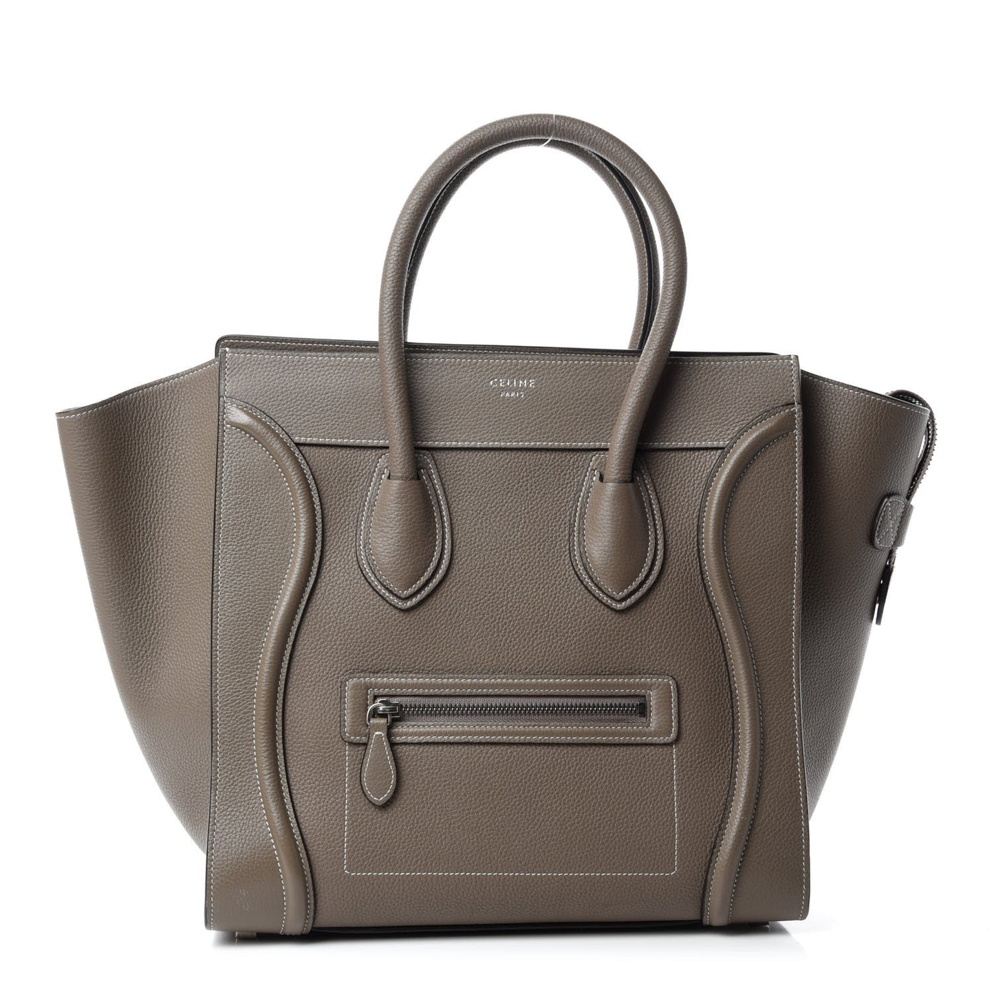 Drummed Calfskin Mini Luggage Souris