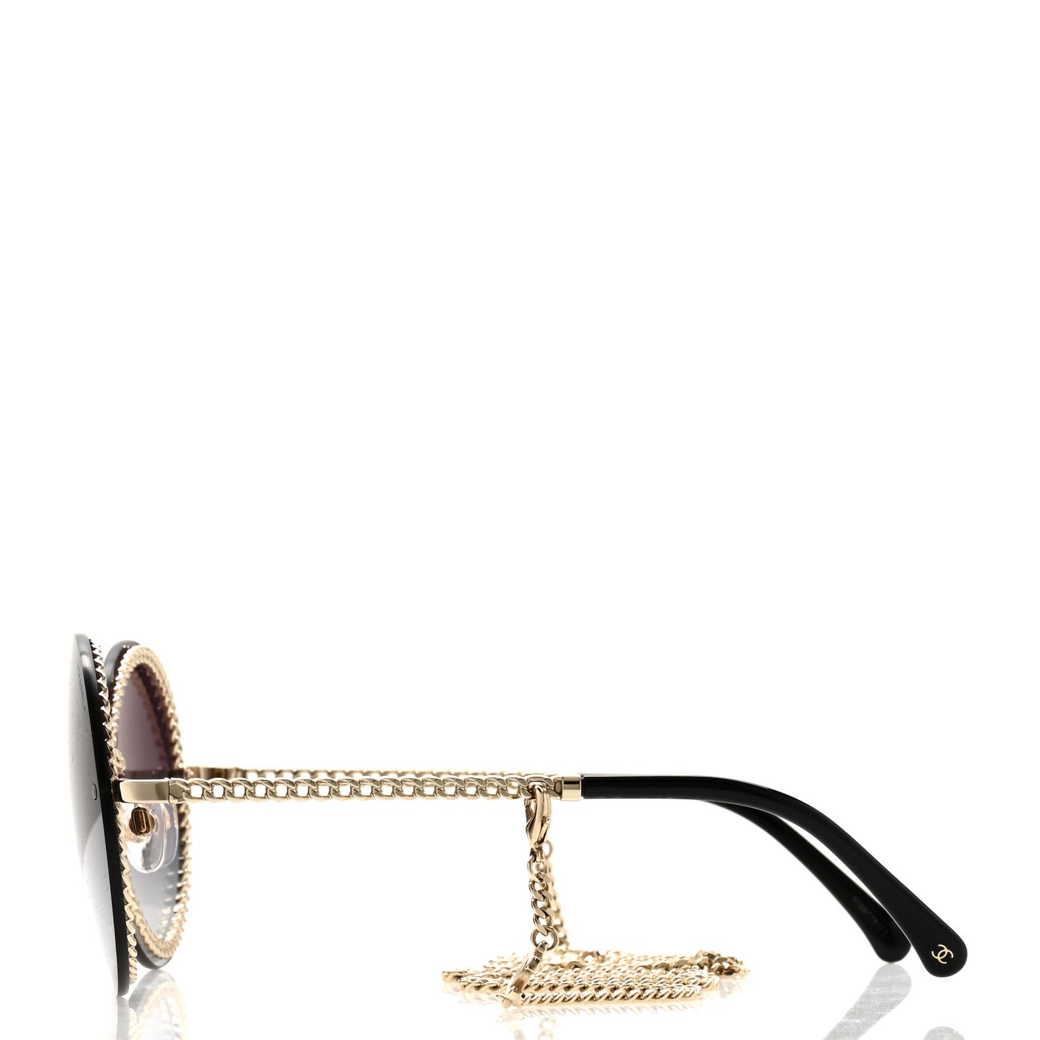 Chanel Round Chain Sunglasses 4245 Gold 3 of 9