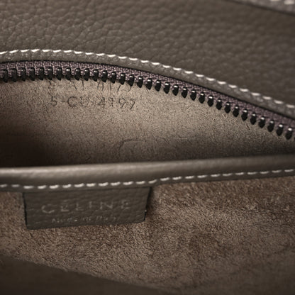 Celine Drummed Calfskin Nano Luggage Souris 7 of 11