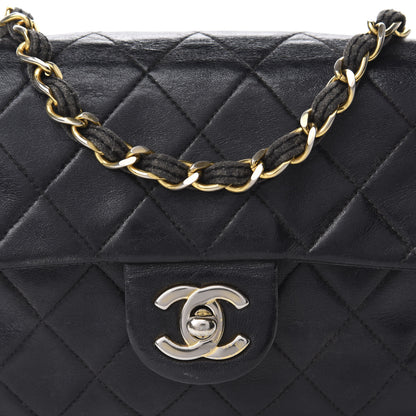 Chanel Lambskin Quilted Mini Square Flap Black 14 of 14