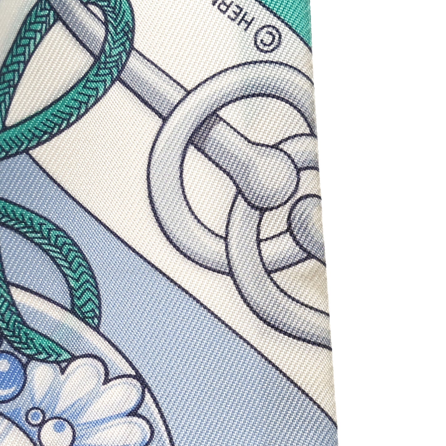 Silk Cliquetis Twilly Ciel White Menthol