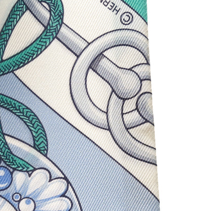 Hermes Silk Cliquetis Twilly Ciel White Menthol 5 of 7