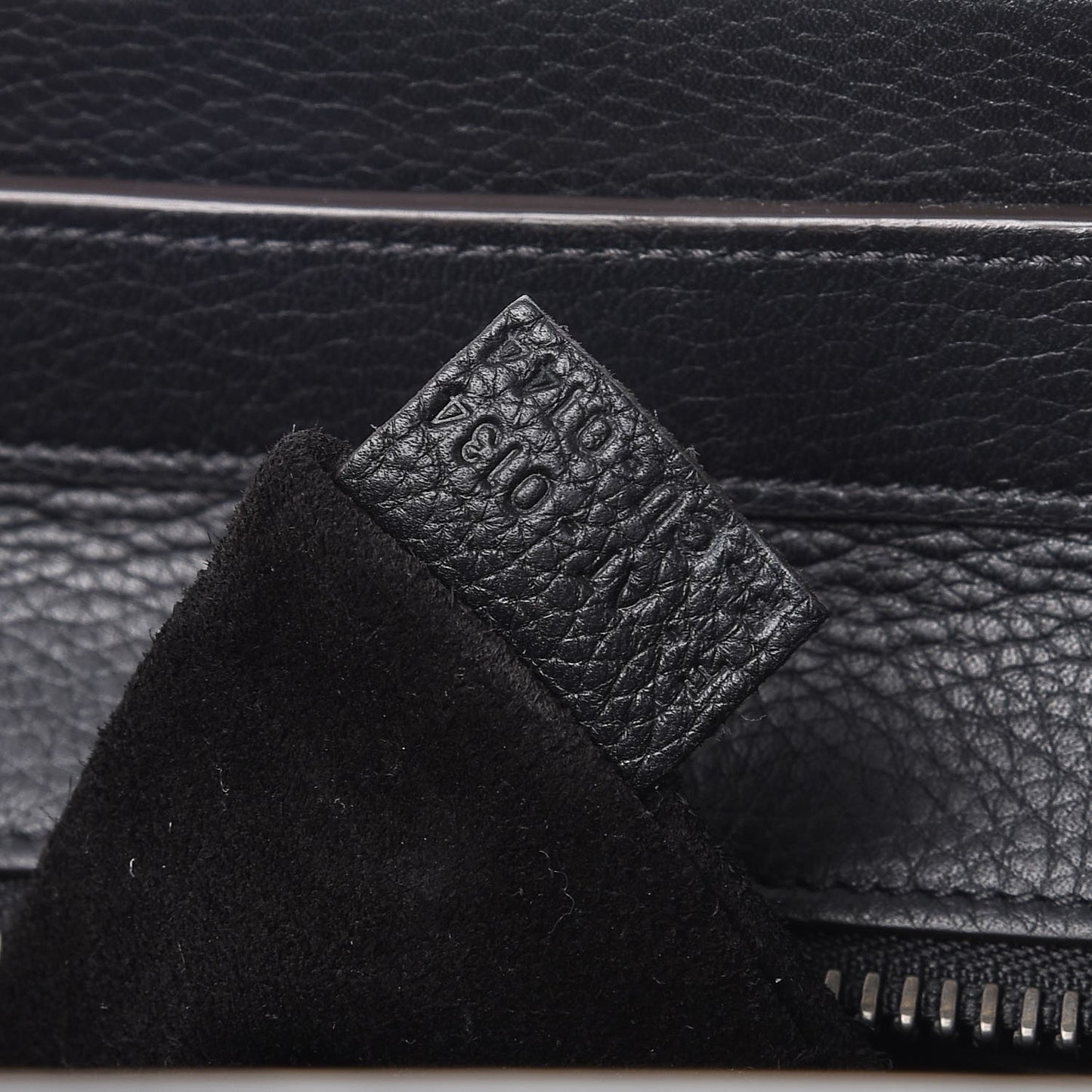 Drummed Calfskin Micro Luggage Black