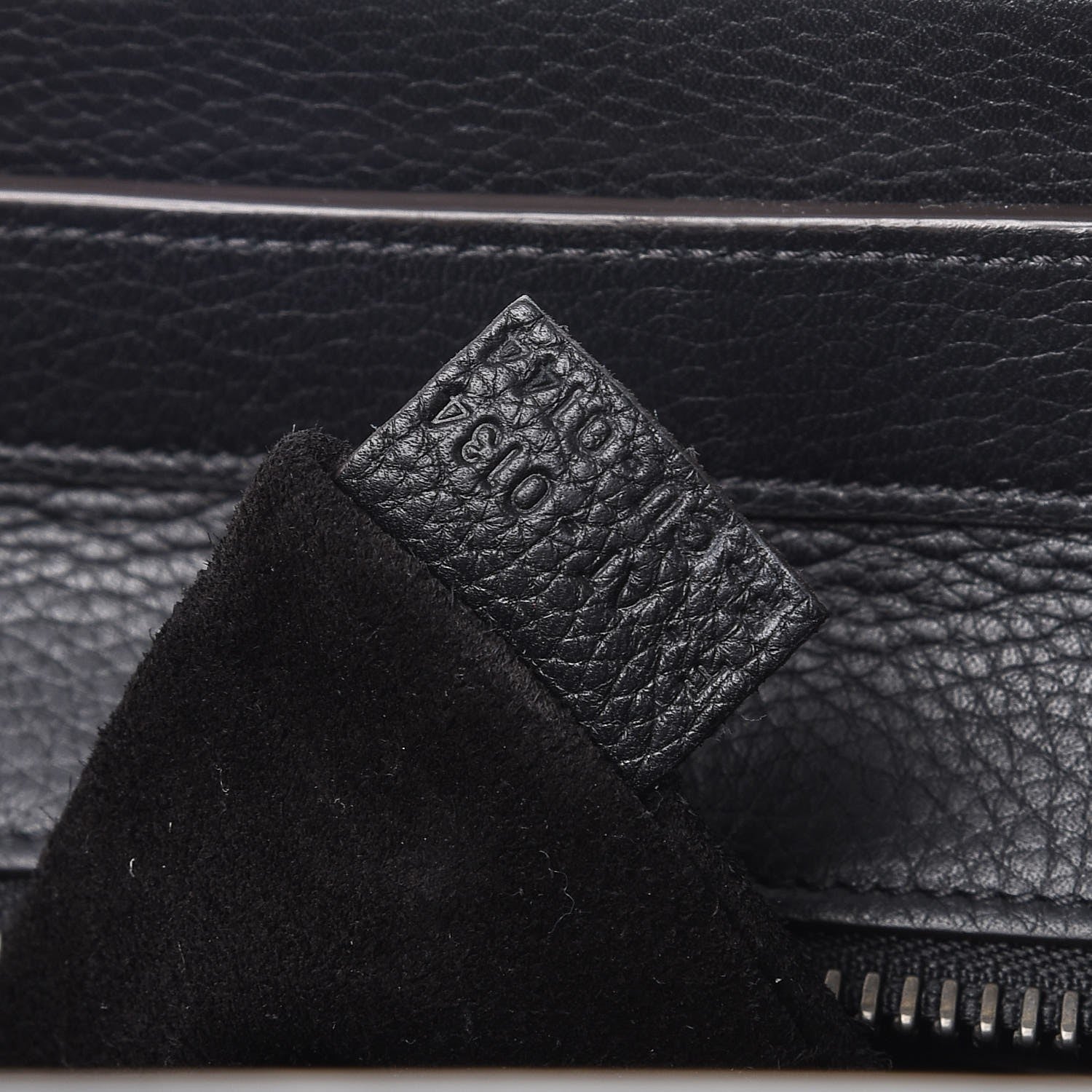 Celine Drummed Calfskin Micro Luggage Black 7 of 9