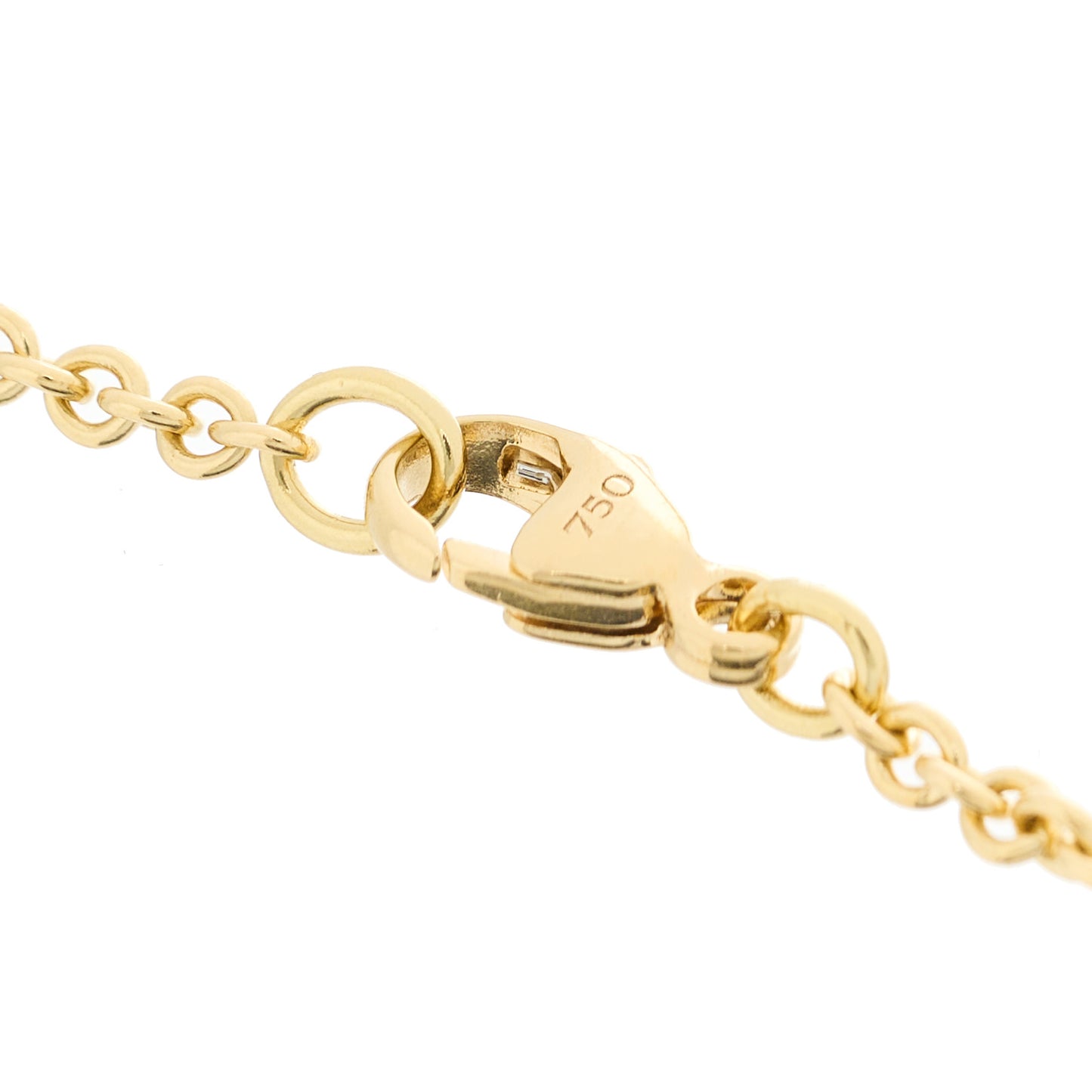 18K Yellow Gold Hampton Blue Topaz Diamond 8mm Chatelaine Chain Bracelet