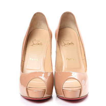 Christian Louboutin Patent New Very Prive 120 Pumps 40 Nude 2 of 13