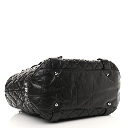 Chanel Distressed Lambskin Vintage Ligne Lady Braid Tote Black 3 of 9