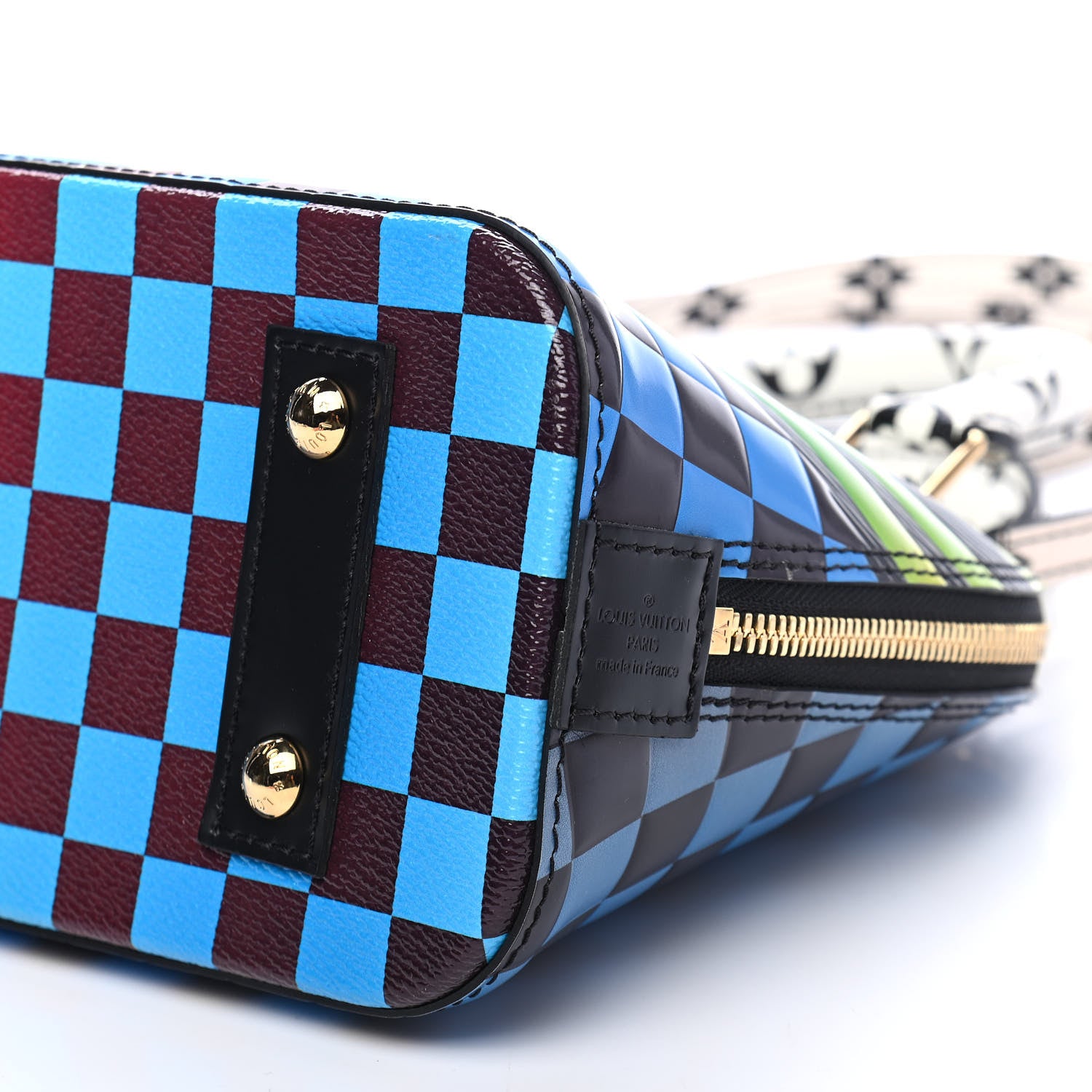 Louis Vuitton Epi Damier Race Alma BB Blue Vert 8 of 8
