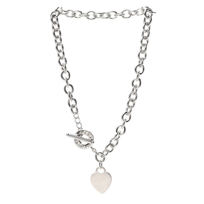 Tiffany Sterling Silver Heart Tag Toggle Necklace 3 of 4