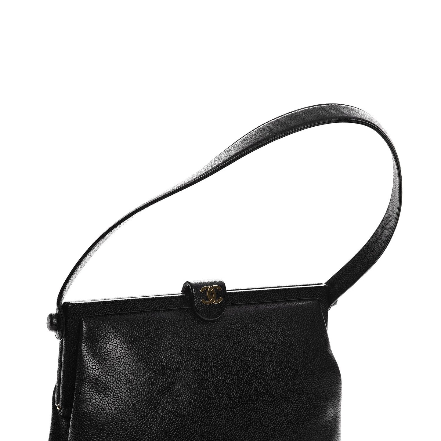 Caviar Frame Evening Bag Black